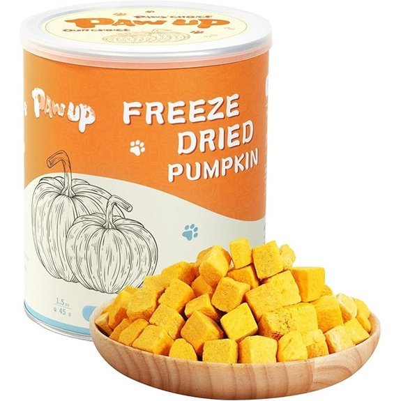 PAWUP Freeze-Dried Pumpkin Treats for Dogs & Cats