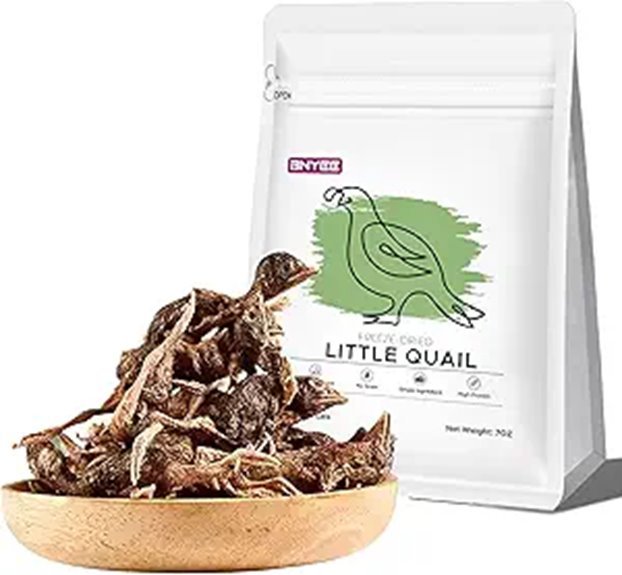 BNYEE Freeze Dried Little Quail Treats for Pets
