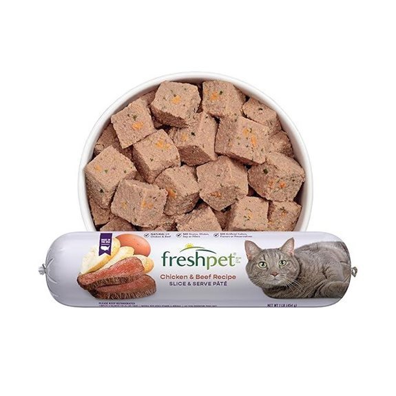 Select Freshpet Chicken & Cat Food 1 Pound Beef 16 Ounce