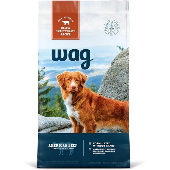 Amazon Brand - Wag Dry Dog Food Beef & Sweet Potato Grain Free 24 lb Bag