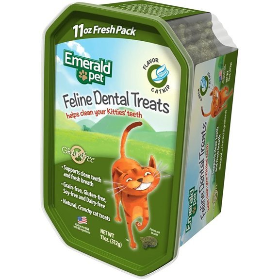 Emerald Pet Grain-Free Cat Dental Treats with Catnip