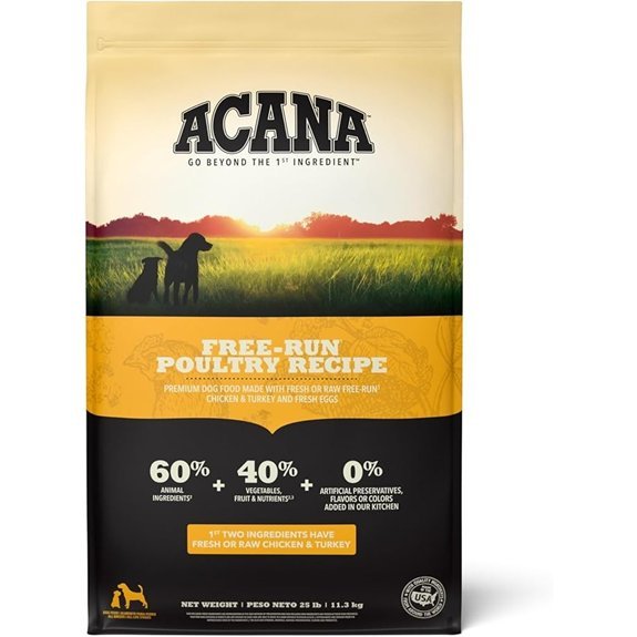 ACANA Grain Free Dry Dog Food Free Run Poultry Recipe 25lb Bag