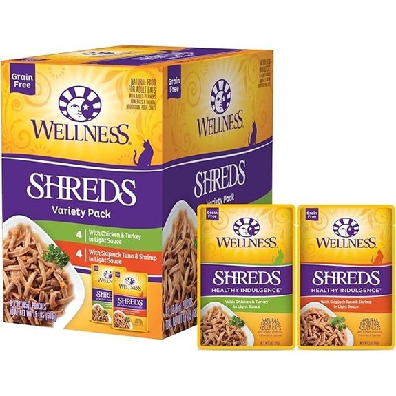 Wellness Healthy Indulgence Shreds Wet Cat Food (8 Pack)