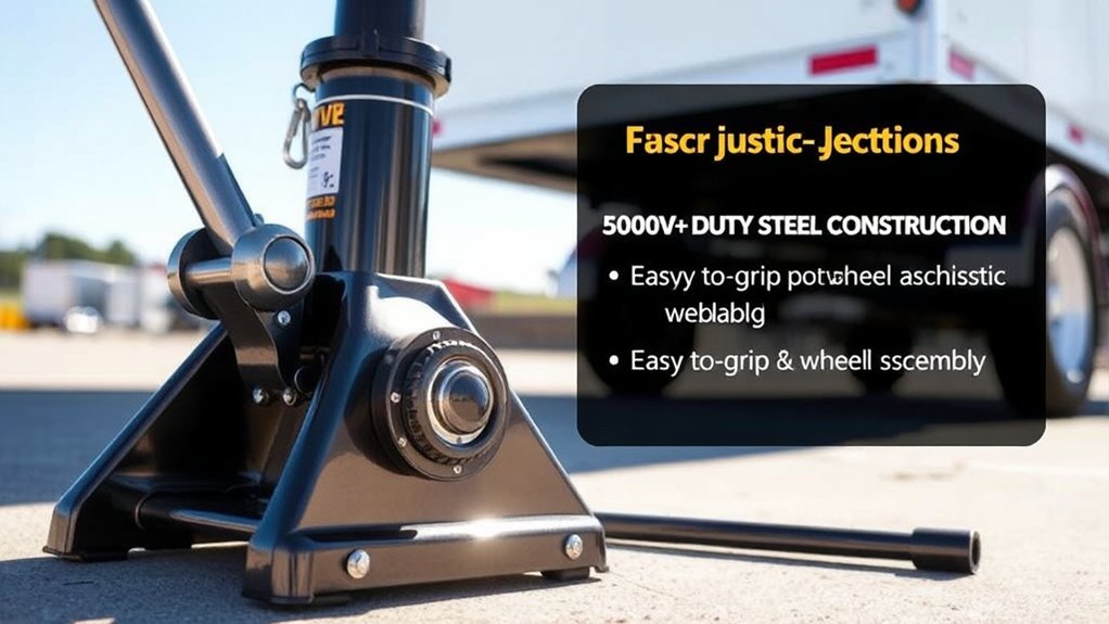heavy duty adjustable trailer jack