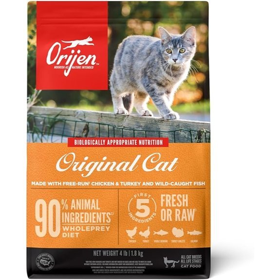 ORIJEN Grain Free High Protein Premium Dry Cat Food Original Recipe 4lb Bag