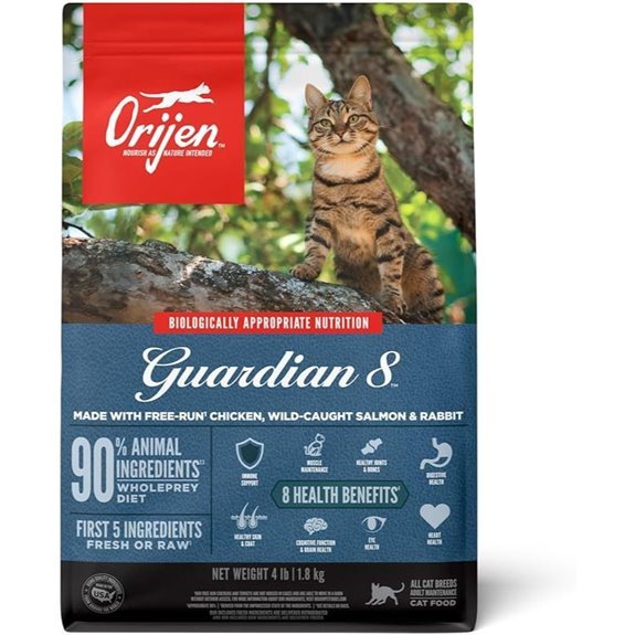 ORIJEN Guardian 8 Grain Free High Protein Premium Dry Cat Food 4lb Bag