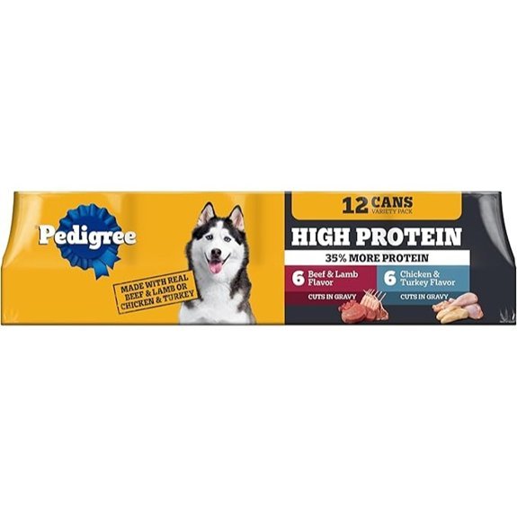 Pedigree High Protein Wet Food Variety Pack (12 Cans)