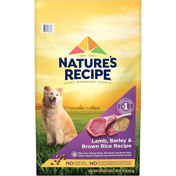 Nature′s Recipe Lamb Barley & Brown Rice Recipe Dry Dog Food 24 lb. Bag