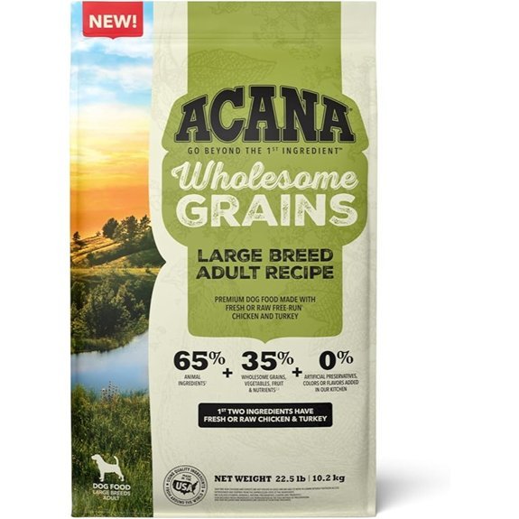 ACANA Wholesome Grains Dry Dog Food Large Breed Adult Recipe 22.5lb Bag