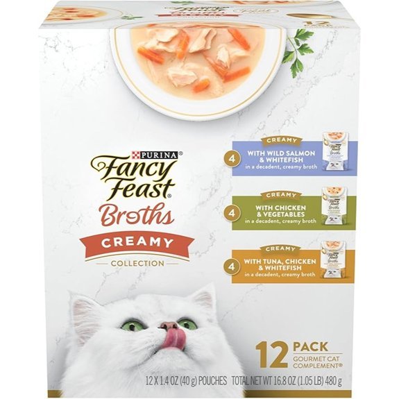 Purina Fancy Feast Lickable Broth Cat Food Variety Pack