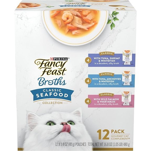 Purina Fancy Feast Lickable Cat Food Broth Variety Pack