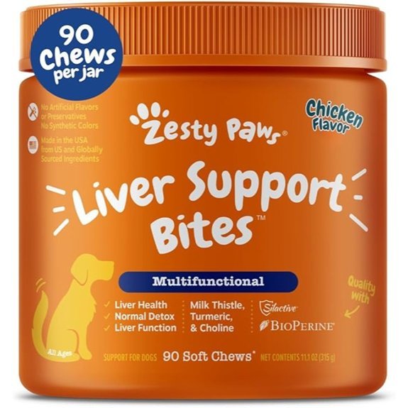 Zesty Paws Liver Support Supplement for Dogs