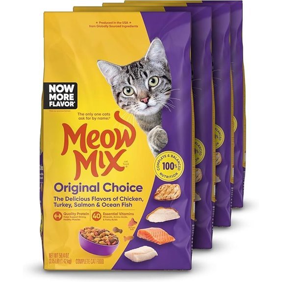 Meow Mix Original Choice Dry Cat Food 3.15 Pound (Pack of 4)