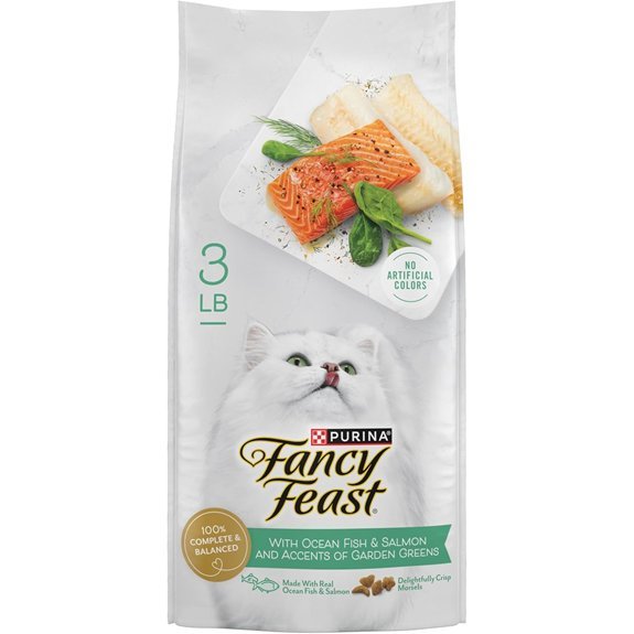 Purina Fancy Feast Dry Cat Food with Ocean Fish and Salmon - 3 lb. Bag