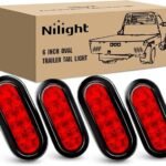 oval red trailer lights