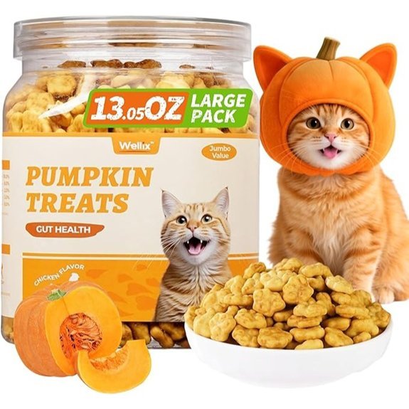 Wellix Pumpkin Flavor Cat Treats for Digestive Support