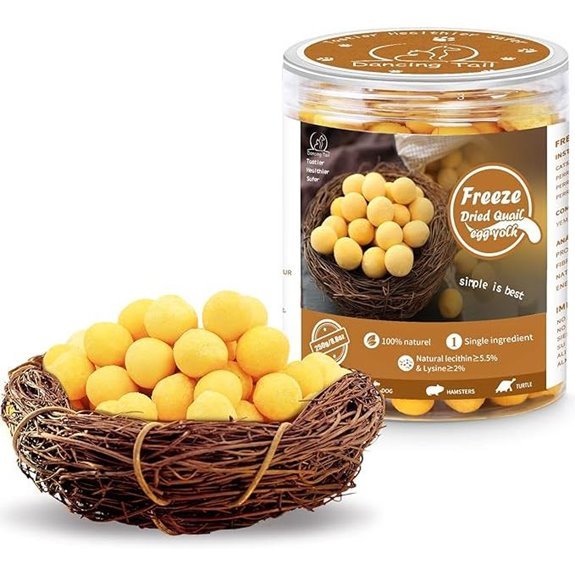 Dancing Tail Freeze Dried Quail Egg Yolk Treats