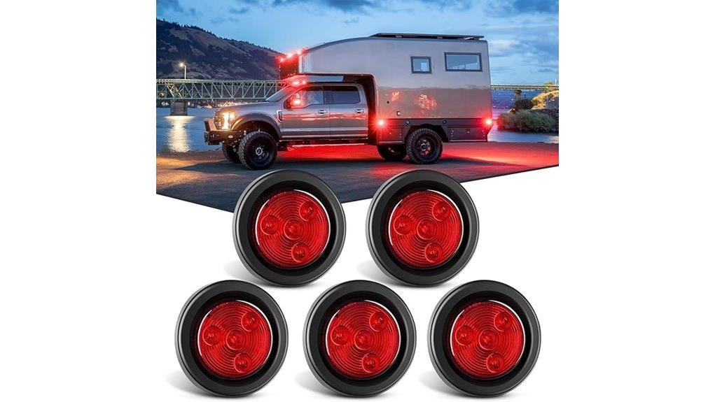 red round trailer lights