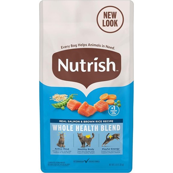 Nutrish Dry Cat Food with Salmon & Brown Rice