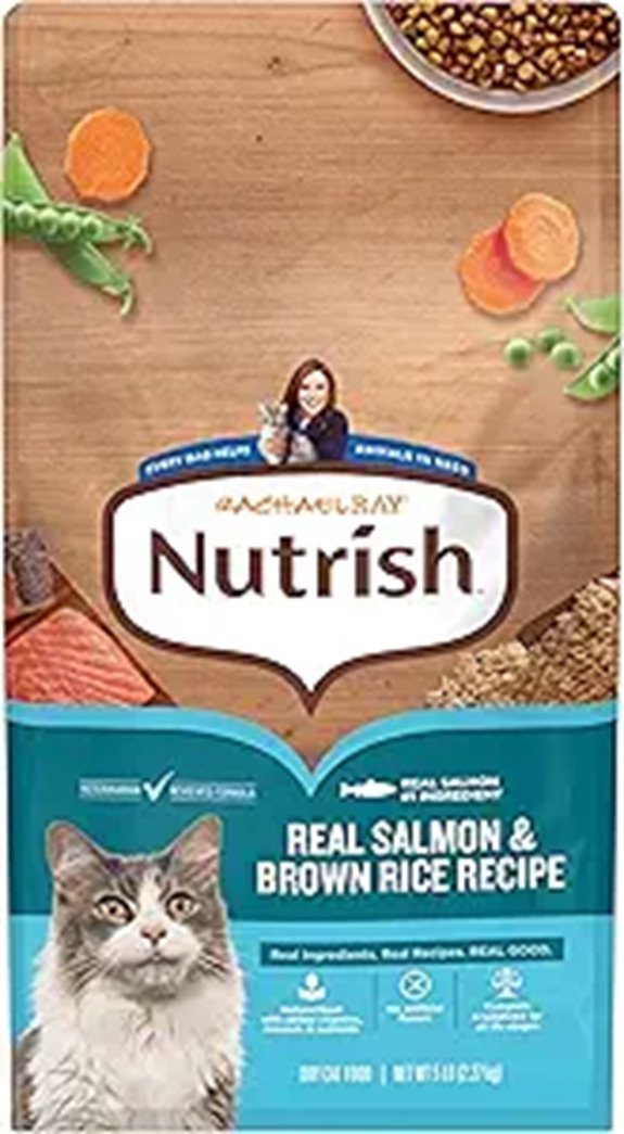 Nutrish Rachael Ray Dry Cat Food Real Salmon & Brown Rice Recipe 5 lb. Bag