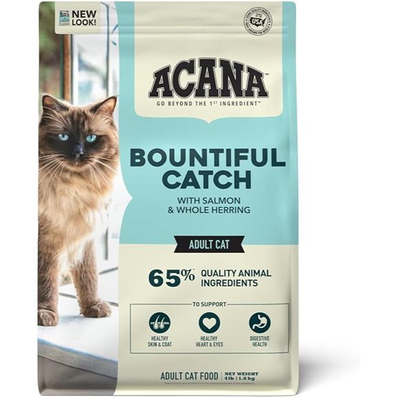 ACANA Dry Cat Food Bountiful Catch Salmon Catfish and Herring 4lb Bag