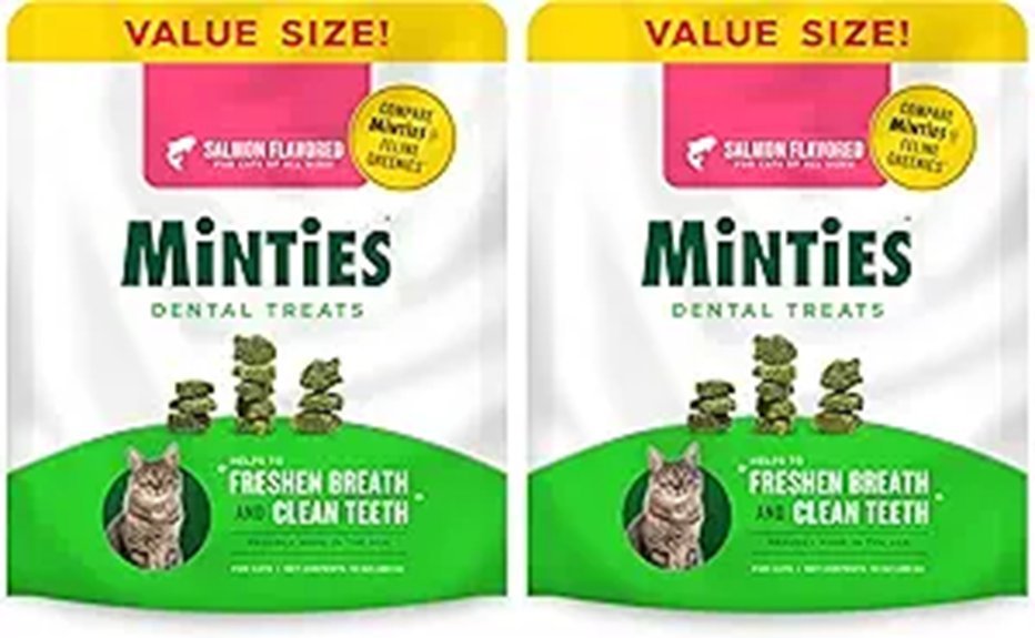 Minties Salmon Flavor Dental Treats for Cats