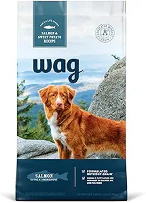 Amazon Brand - Wag Dry Dog Food Salmon & Sweet Potato Grain Free 24 lb Bag