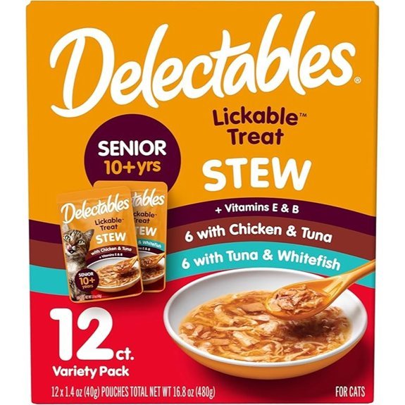 Hartz Delectables Stew Senior Cat Treat Variety Pack 12 Count