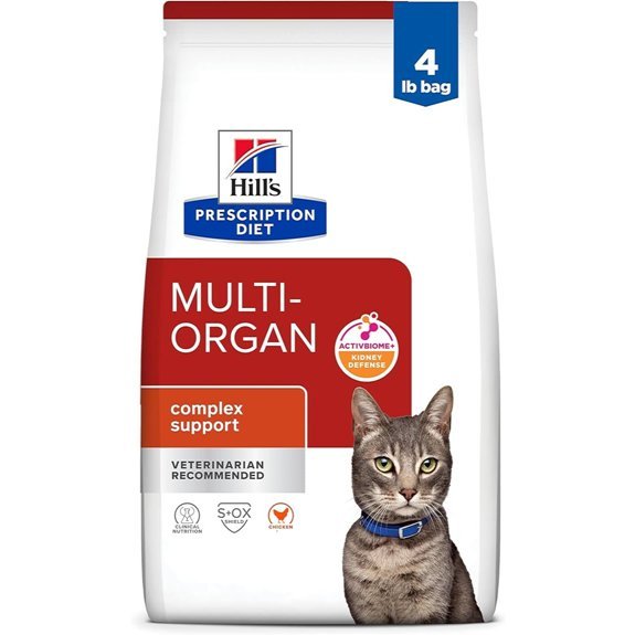 Hill's Prescription Diet Multi-Organ Support Chicken Dry Cat Food 4 lb Bag