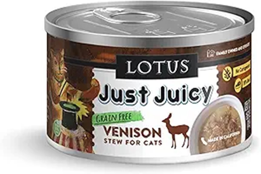 Lotus 2.5 Oz Cat Just Juicy Venison Stew (Case Of 24) One Size