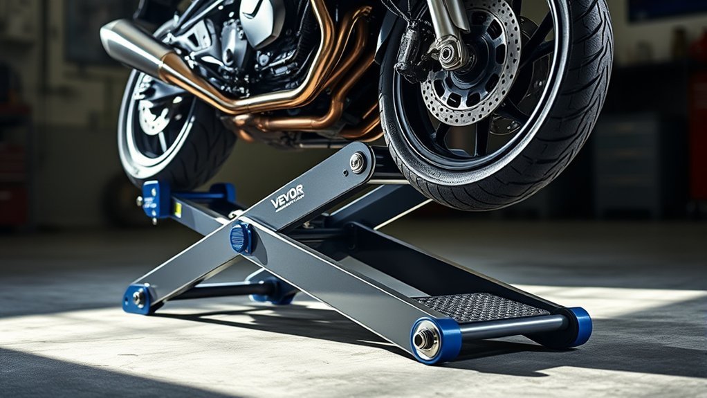 versatile hydraulic motorcycle lift