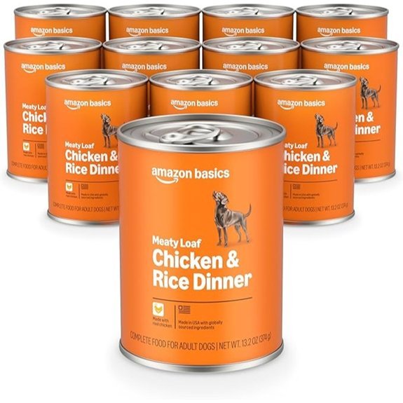 Amazon Basics Wet Dog Food Chicken & Rice (Pack of 12)