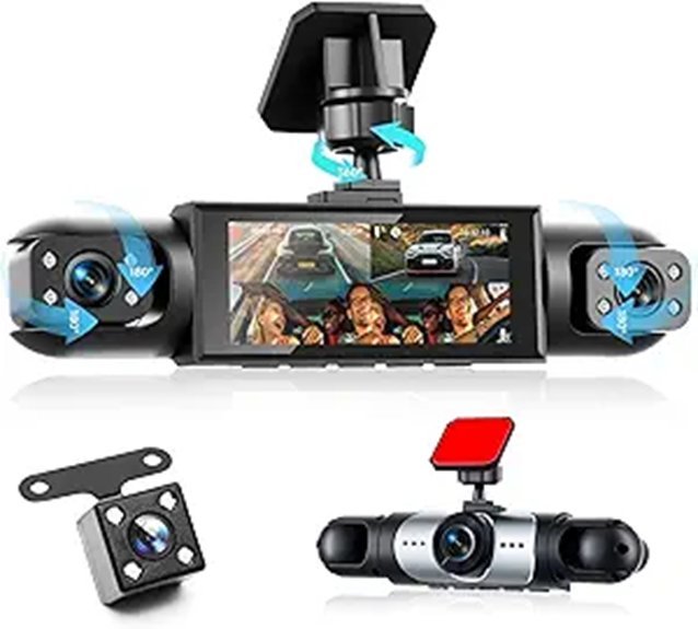 4 Channel 360° Dash Camera with Night Vision