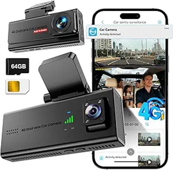 Veralyxa 4G LTE Car Dash Camera with SIM Card