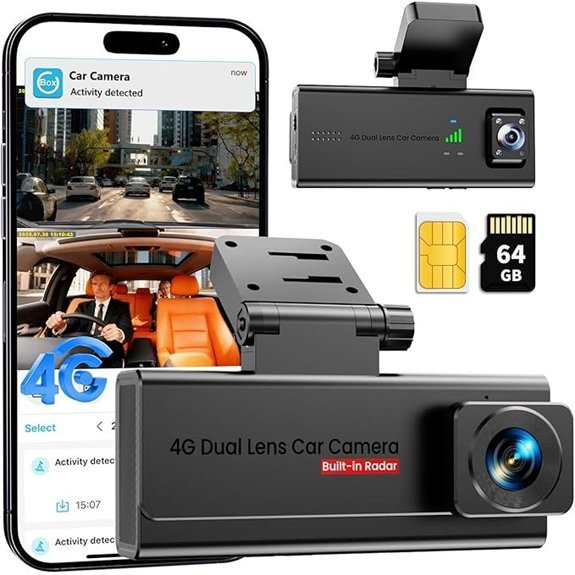 Veralyxa 4G LTE Car Dash Camera with SIM Card