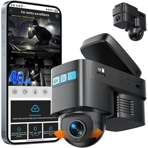 Volam 4G LTE Car Security Camera with GPS Tracking