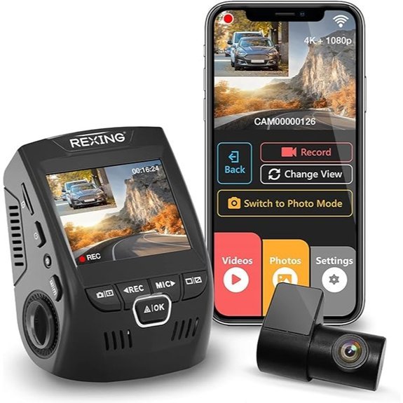 Rexing V1P 4K Dual Channel Car Dash Cam