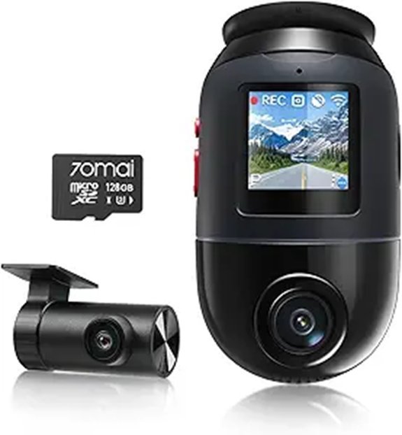 70mai Dual Dash Cam Front and Rear 4K
