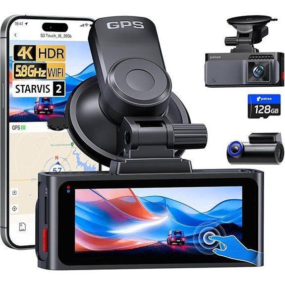 Pelsee S3 4K Dash Cam with WiFi 6