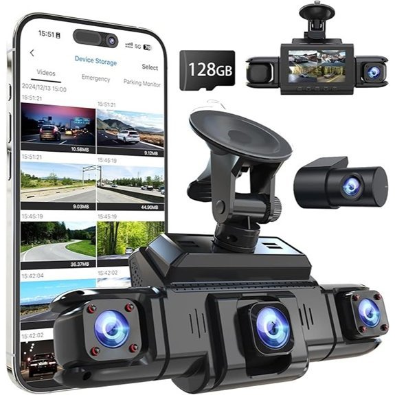 360 View 4 Channel Dash Cam with GPS