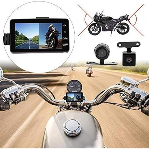Motorcycle Dash Cam with Dual 1080P Cameras
