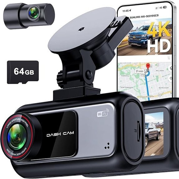 Truck Dash Cam with Dual 4K/2K Cameras