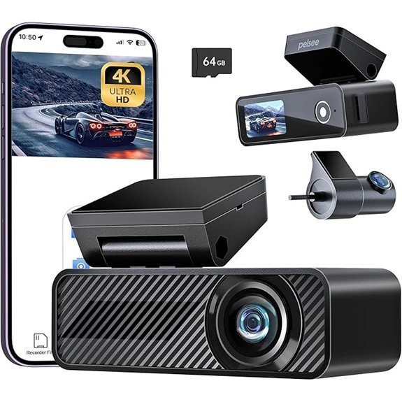 Pelsee P1 Duo 4K Dash Cam (Front & Rear)