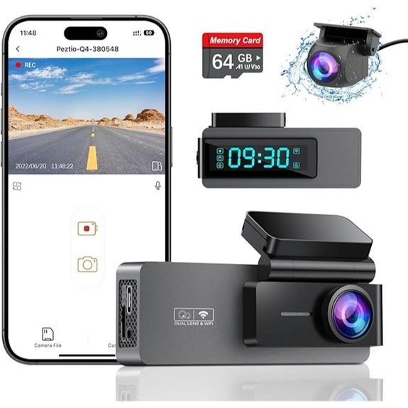 Dash Cam Front and Rear 4K + 1080P