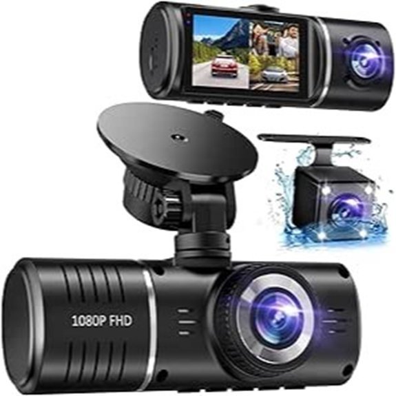 1080P Dash Cam Front and Rear with 32GB Card