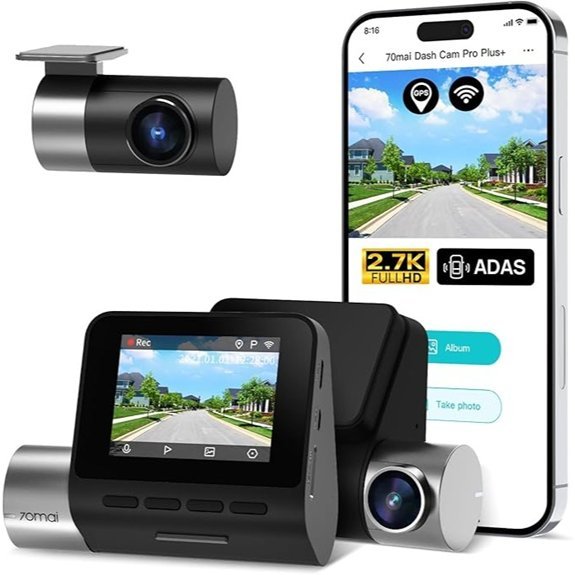 70mai A500S Dual Dash Cam with WiFi and GPS