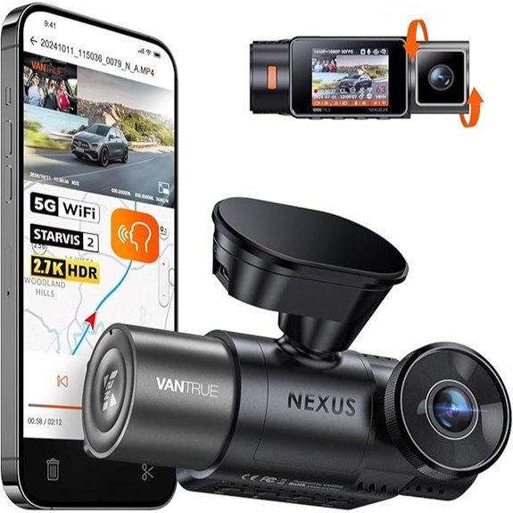 Vantrue N2X 2.7K Dual Dash Cam with GPS