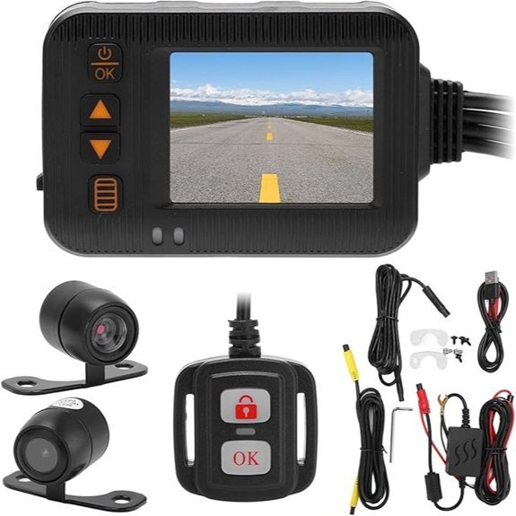 Fydun Motorcycle Dash Cam Front and Rear