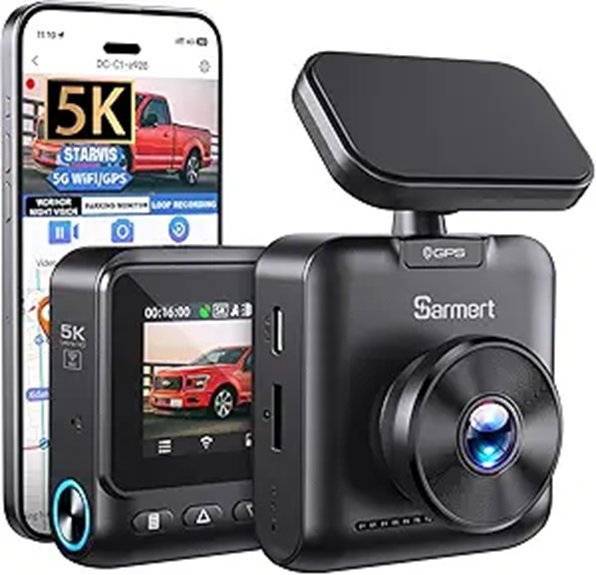 Sarmert C1 5K Dash Cam with Built-in GPS