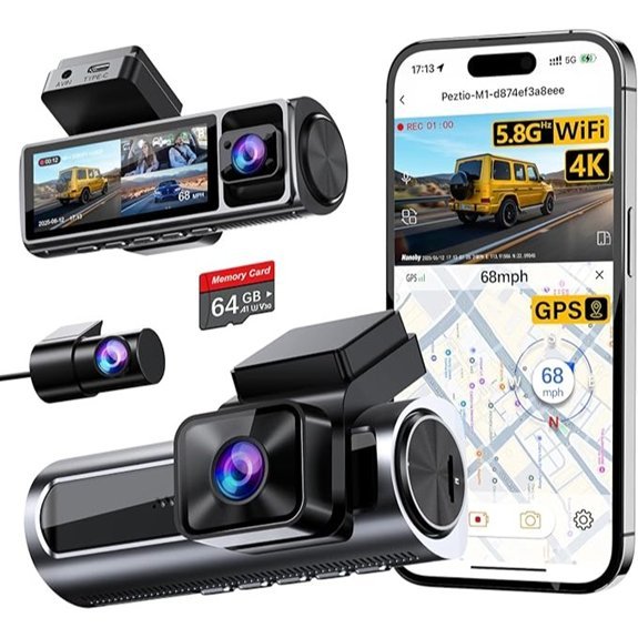4K Dash Cam with WiFi and GPS